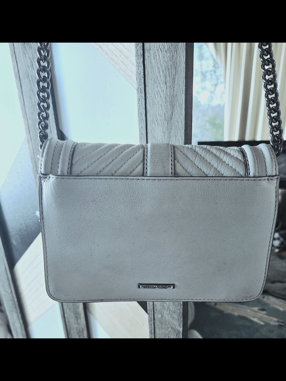 Rebecca Minkoff White Quilted Flap Crossbody Bag